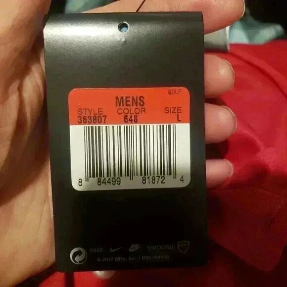 Nike Golf Men's Red Wicking Polo Shirt - Picture 12 of 12